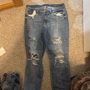 Judy Blue Distressed Blue Jeans